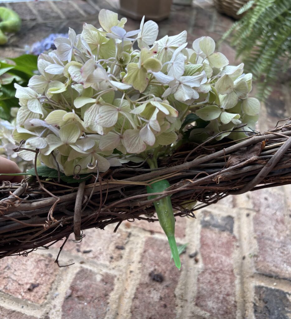 DIY fresh flower wreath